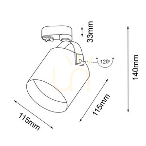 Bodové světlo Antigo Tenri 6616 na lištu 3F 230V černé LED ES111 small 1