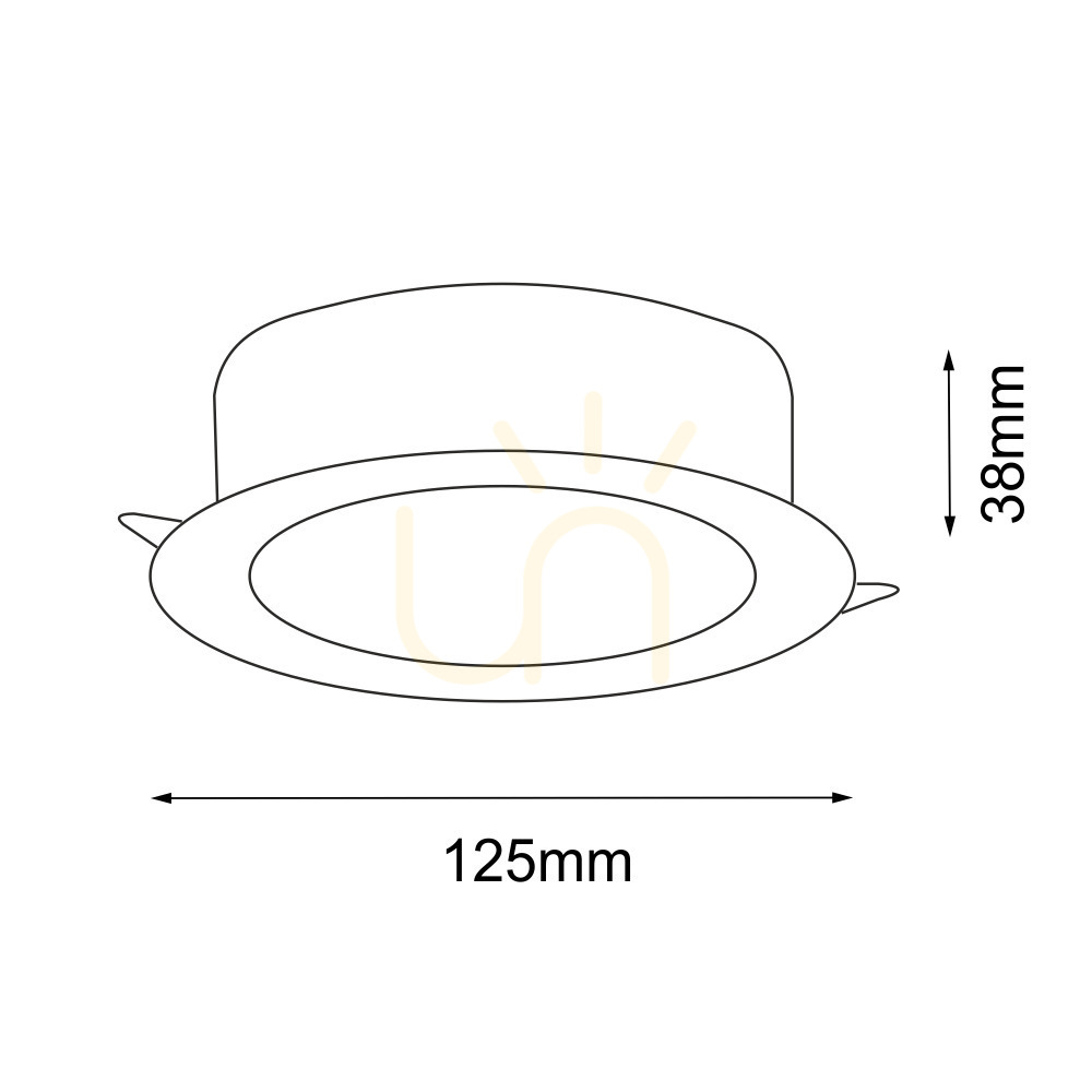 Pohled Zapuštěné LED svítidlo Antigo Tottori bílé 12,5 cm IP44 3000K 7726 Zapuštěné LED svítidlo Antigo Tottori bílé 12,5 cm IP44 3000K 7726