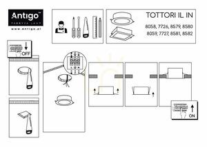 Zapuštěné LED svítidlo Antigo Tottori 8581 černé 12,5 cm IP44 4000K small 2