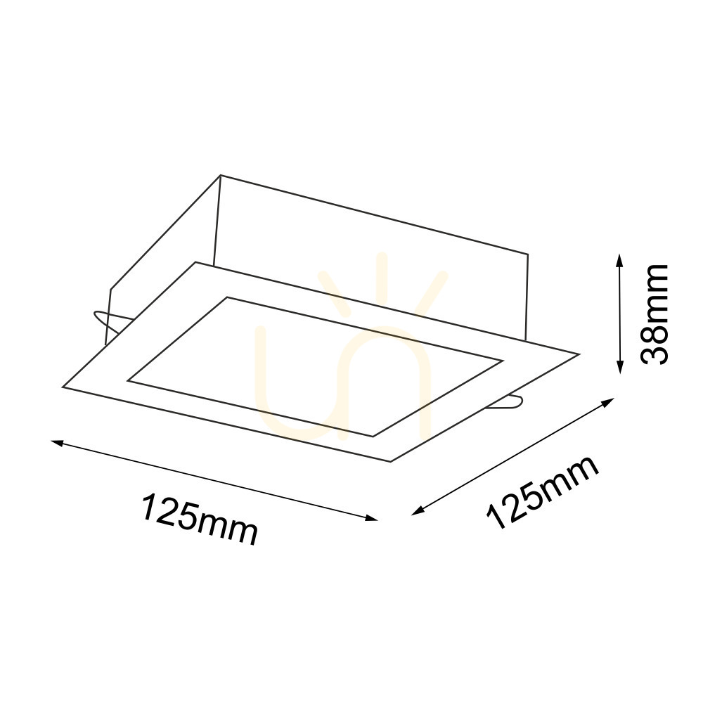Pohled Zapuštěné svítidlo Antigo Tottori bílé 12,5 cm IP44 4000K 8582 Zapuštěné svítidlo Antigo Tottori bílé 12,5 cm IP44 4000K 8582