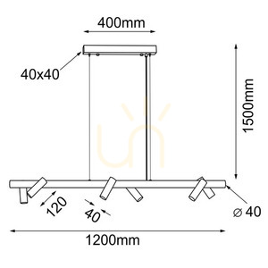 Závěsné svítidlo Antigo Yabu 6 bílé 120 cm 5064 small 1