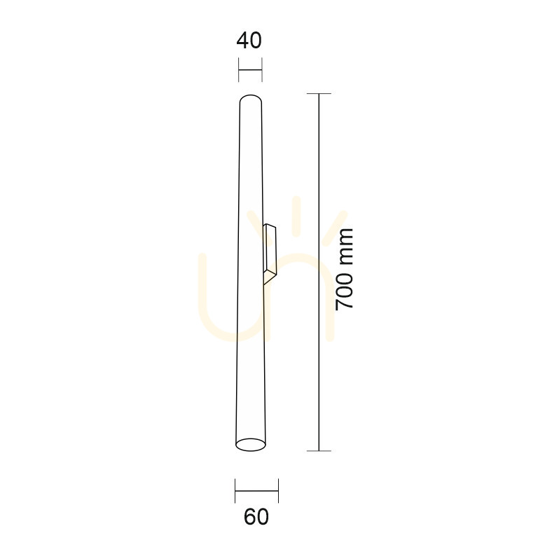 Pohled Nástěnné koupelnové svítidlo Antigo Yabu K1 černé IP44 70 cm 8075 Nástěnné koupelnové svítidlo Antigo Yabu K1 černé IP44 70 cm 8075