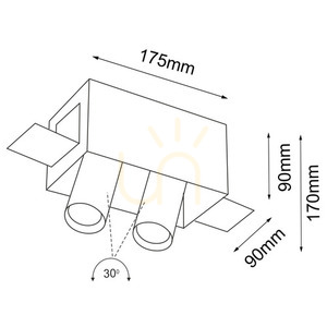 Zápustné svítidlo Antigo Yamato 2 černé 7802 2x MR11 LED small 1