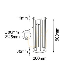 Venkovní stojací lampa Antigo Hagi 9906 antracit 50 cm LED MR11 small 1
