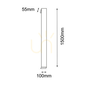 Venkovní nástěnné svítidlo Antigo Hikone antracit 150 cm 4000K 9926 small 1