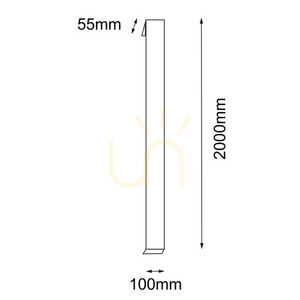 Venkovní nástěnné svítidlo Antigo Hikone antracit 200 cm LED 4000K 9928 small 1