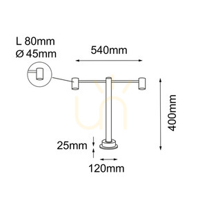Venkovní stojací světlo Antigo Niseko 9921 antracit 40 cm 2x LED MR11 small 1