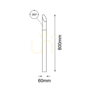 Zahradní sloupek Antigo Saga 80 cm antracit GU10 9920 small 1