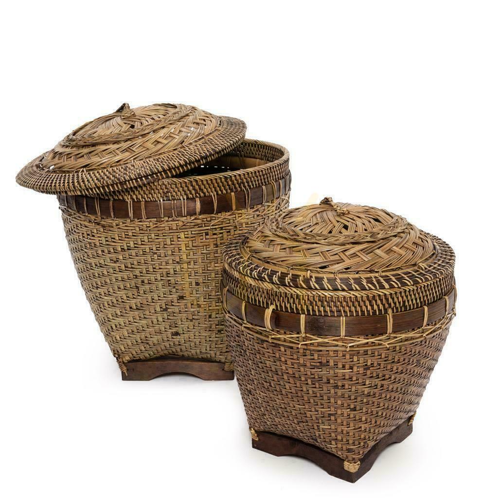 Kontrola Proutěný úložný koš BAZAR BIZAR Colonial Collection ratan přírodní hnědý M Proutěný úložný koš BAZAR BIZAR Colonial Collection ratan přírodní hnědý M