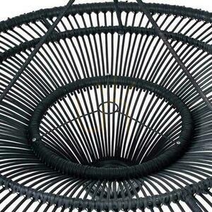 Stínidlo pro závěsnou lampu The Sky XL, černý ratan, Ø 110 cm – BAZAR BIZAR small 5