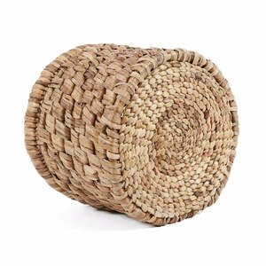 Pletený koš z vodního hyacintu BAZAR BIZAR The Choppy Basket přírodní Ø36 cm small 8