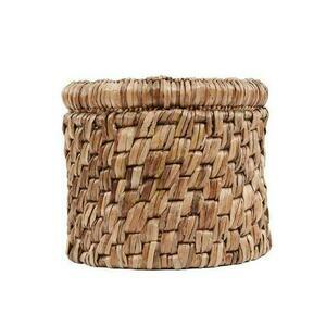 Pletený koš z vodního hyacintu BAZAR BIZAR The Choppy Basket přírodní Ø36 cm small 2