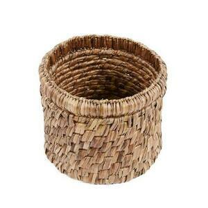 Pletený koš z vodního hyacintu BAZAR BIZAR The Choppy Basket přírodní Ø36 cm small 0