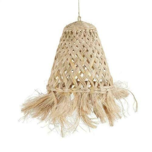 Kontrola Přívěsek světla BAZAR BIZAR Abaca Jelly Fish přírodní M Grass Collection