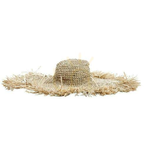 Kontrola Klobouk BAZAR BIZAR Ocean Hat z rafie, přírodní, 57 cm