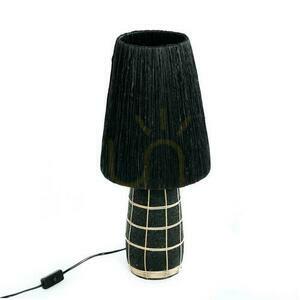 Stolní lampa BAZAR BIZAR Naxos černá přírodní terakota tráva 56 cm small 4