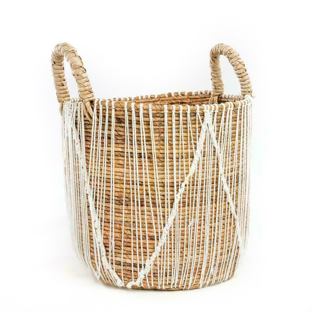 Kontrola Rovné prošívané košíky Macrame - velké Rovné prošívané košíky Macrame - velké