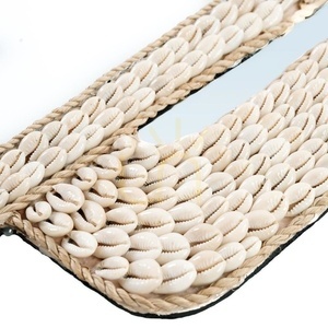 Bílé zrcadlo BAZAR BIZAR Cactus Shell 38 × 40 × 5 cm BABL024W small 1