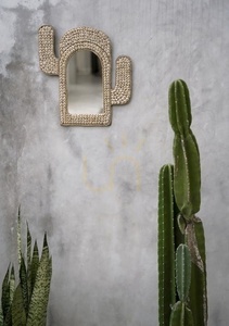 Bílé zrcadlo BAZAR BIZAR Cactus Shell 38 × 40 × 5 cm BABL024W small 4
