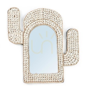 Bílé zrcadlo BAZAR BIZAR Cactus Shell 38 × 40 × 5 cm BABL024W small 0