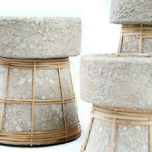 Svícen BAZAR BIZAR Serene beton natural terakota ratan L 4 Svícen BAZAR BIZAR Serene beton natural terakota ratan L small 4