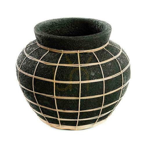 Kontrola Váza BAZAR BIZAR Terracotta Collection černá přírodní 33 cm