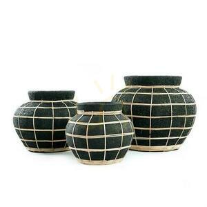 Váza BAZAR BIZAR Terracotta Collection černá přírodní M 6 Váza BAZAR BIZAR Terracotta Collection černá přírodní M small 6