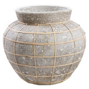 Váza BAZAR BIZAR The Belly Beton Natural Terracotta Collection L small 0