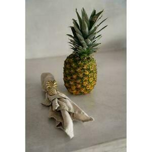 Kroužek na ubrousky ananas BAZAR BIZAR z mosazi zlatý Napkin Rings small 3
