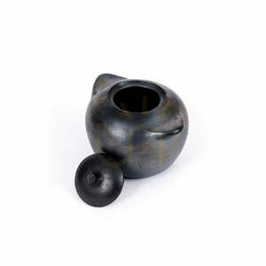 Terakotová dóza s víkem BAZAR BIZAR The Burned Jar L černá 1,4 l small 8
