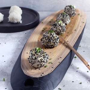 Talíř na tapas BAZAR BIZAR Bondi Collection z teakového dřeva přírodní černý XL small 2