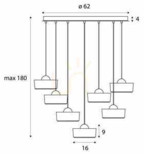 Závěsné svítidlo Max Light Lipari VII P0544 bílo-zlaté 7x LED 38W 3000K 3 Závěsné svítidlo Max Light Lipari VII P0544 bílo-zlaté 7x LED 38W 3000K small 3