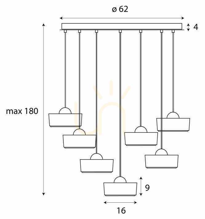 Zobrazit Závěsné svítidlo Max Light Lipari VII P0544 bílo-zlaté 7x LED 38W 3000K Závěsné svítidlo Max Light Lipari VII P0544 bílo-zlaté 7x LED 38W 3000K