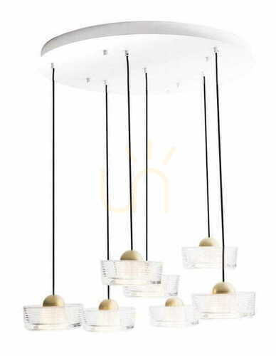 Kontrola Závěsné svítidlo Max Light Lipari VII P0544 bílo-zlaté 7x LED 38W 3000K