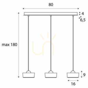 Závěsné svítidlo Max Light Lipari III Square P0545, broušené zlato, LED 22 W, 80 cm 4 Závěsné svítidlo Max Light Lipari III Square P0545, broušené zlato, LED 22 W, 80 cm small 4