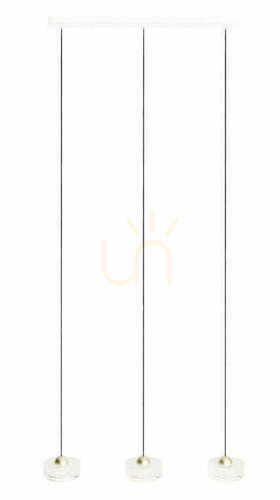 Kontrola Přívěsek světla Max Light Lipari P0545 bílý zlatý kartáčovaný 80 cm 3 světla