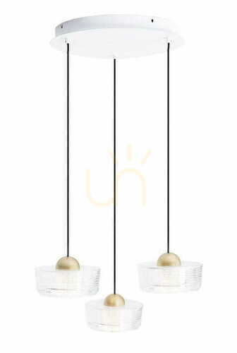 Kontrola Závěsné svítidlo Max Light Lipari III P0543 bílé zlaté 3x LED 22W 3000K