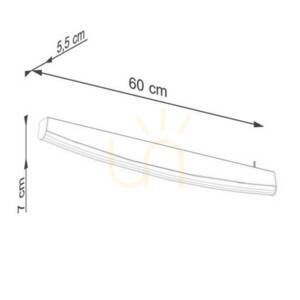 Nástěnné LED svítidlo Thoro JORUN černé 3000 K, 60 cm small 9