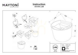 Nástěnné svítidlo FULTON O573WL-L6B IP54 Maytoni small 7