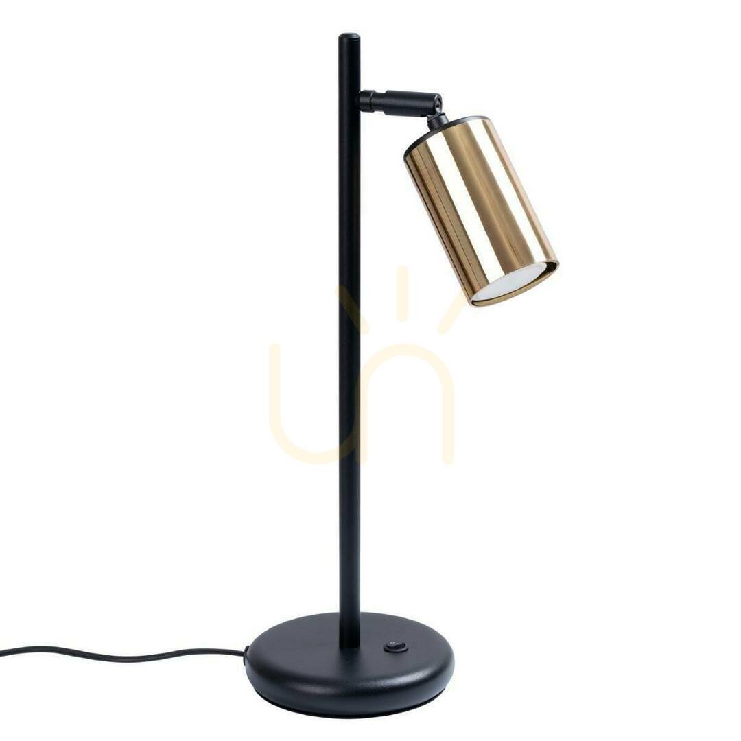 Stolní lampa WINX černá/zlatá Sollux