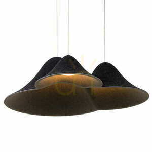 Závěsné svítidlo Max Light Bellmond P0565 černo-šedé plstěné LED 21 W, 3 světla, 60 cm small 0