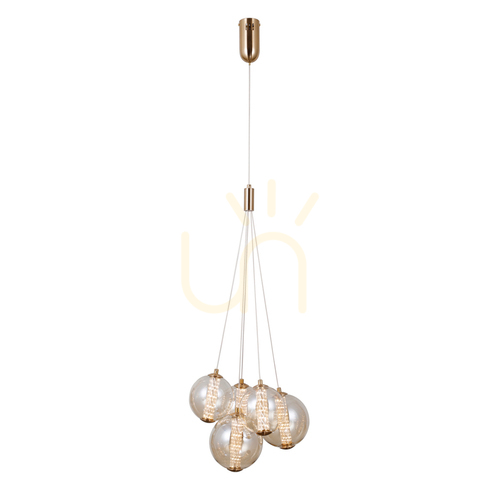 Kontrola Závěsné LED svítidlo Italux Butero zlaté 5xLED 20W 3000K PND-34359-5-HBR-AMB
