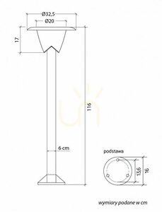 Venkovní sloupek SU-MA Bianca černý 116 cm 1083-116 small 3