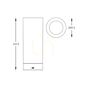 Venkovní stolní lampa Zuma Line ESTERNO 1002 LED 2700 K šedá IP54 small 1