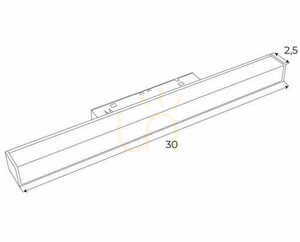 Lištové svítidlo Max Light MAX M0023N magnetické lineární bílé 30 cm 3000K small 2