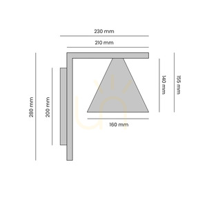 Nástěnné svítidlo Aldex Form černé kovové 1108C1 small 4
