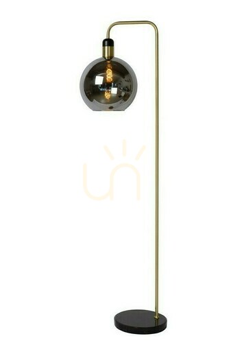 Kontrola Stojací lampa Lucide JULIUS černá sklo E27 158 cm 34738/01/65