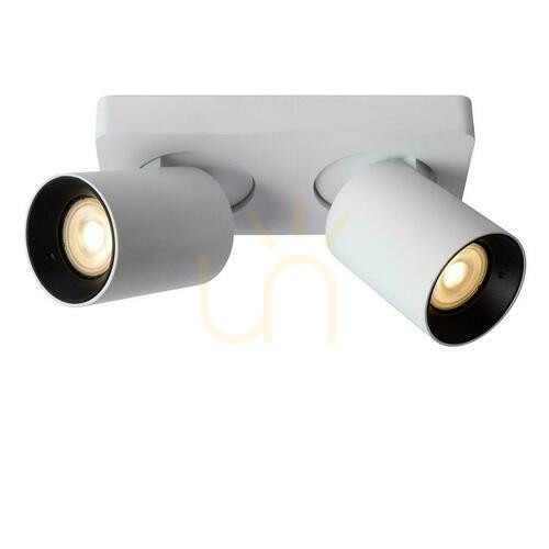 Kontrola Stropní bodové svítidlo Lucide NIGEL 2x GU10 LED bílé 20 cm 09929/10/31