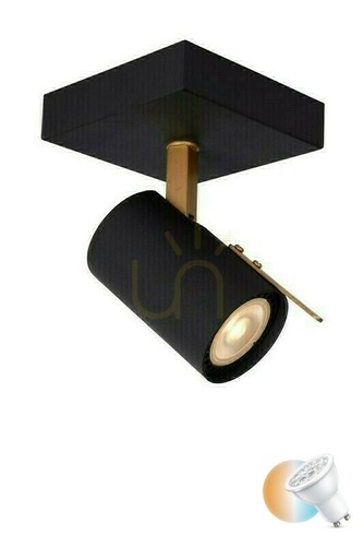 Kontrola Nástěnné svítidlo Lucide GRONY černé/zlaté LED GU10 5W 17998/05/30