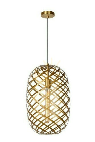 Kontrola Závěsné svítidlo Lucide Wolfram 21417/32/02 zlaté černé E27 32 cm